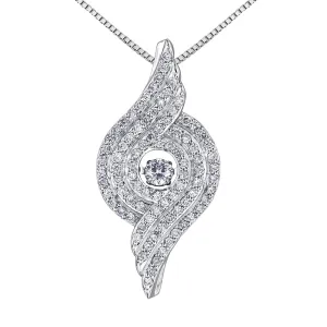 Unique Diamond and White Gold Pendant