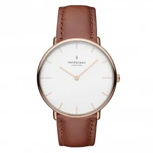 Unisex Native Leather Rose Gold 36mm Watch NR36RGLEBRXX