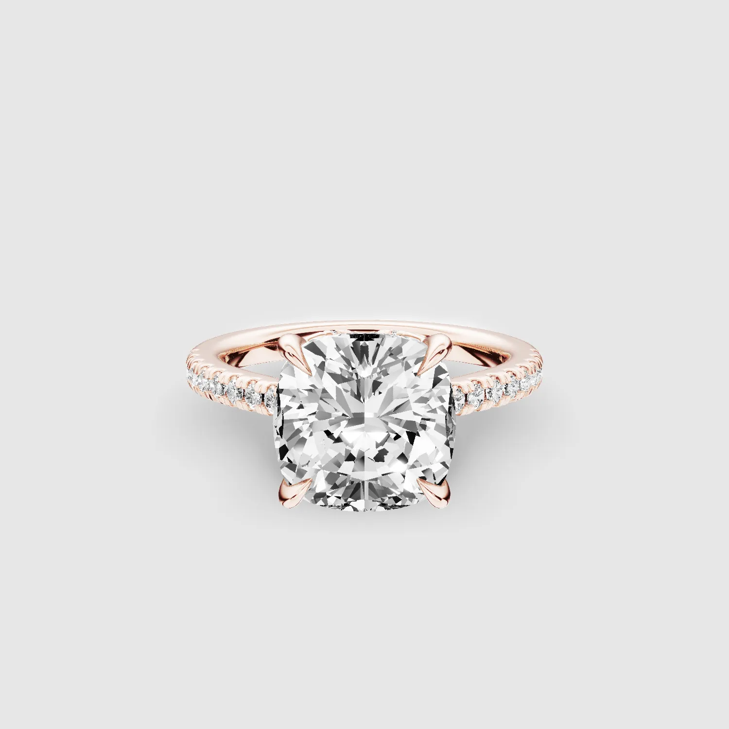V-ictory Halo Solitaire Ring-Cushion