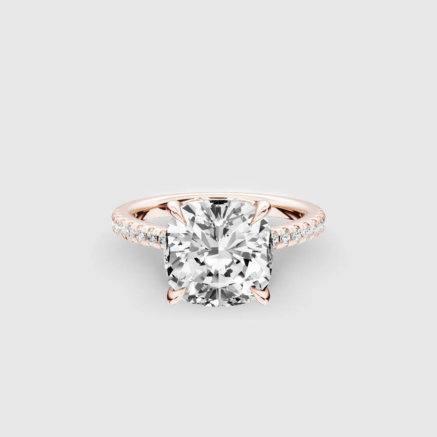 V-ictory Halo Solitaire Ring-Cushion