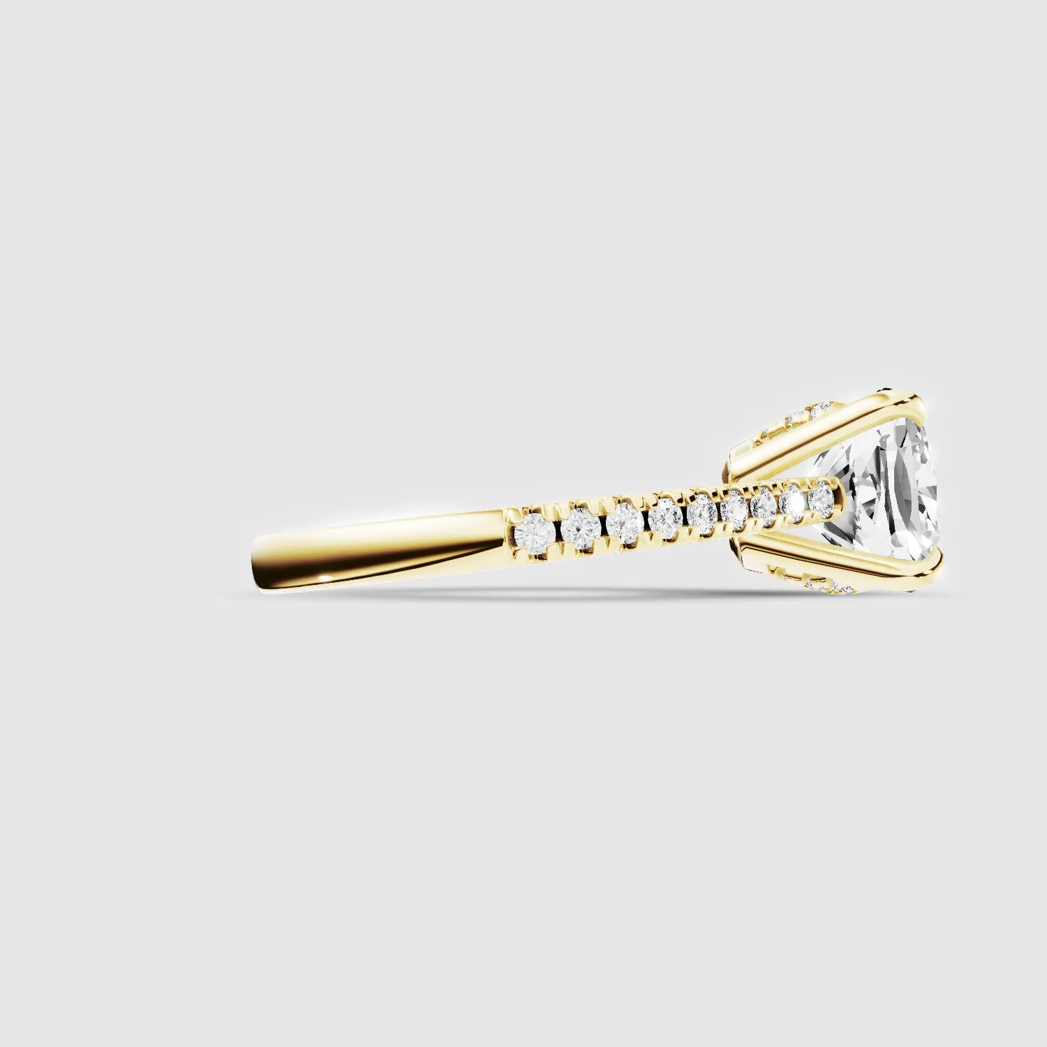 V-ictory Halo Solitaire Ring-Cushion