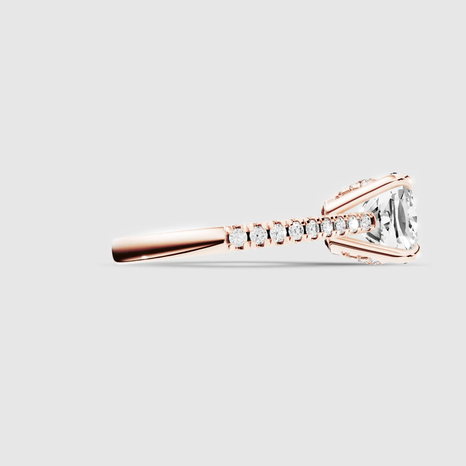 V-ictory Halo Solitaire Ring-Cushion