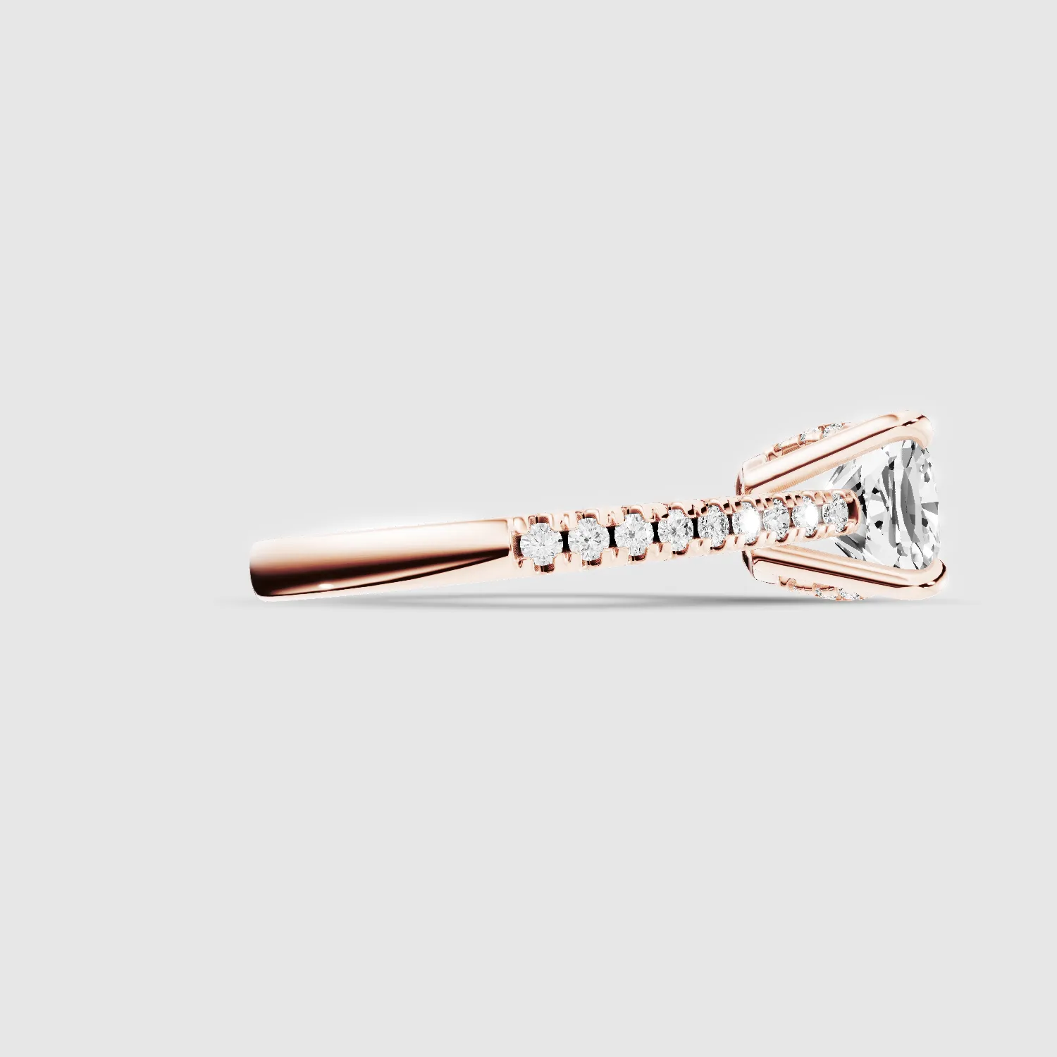 V-ictory Halo Solitaire Ring-Cushion