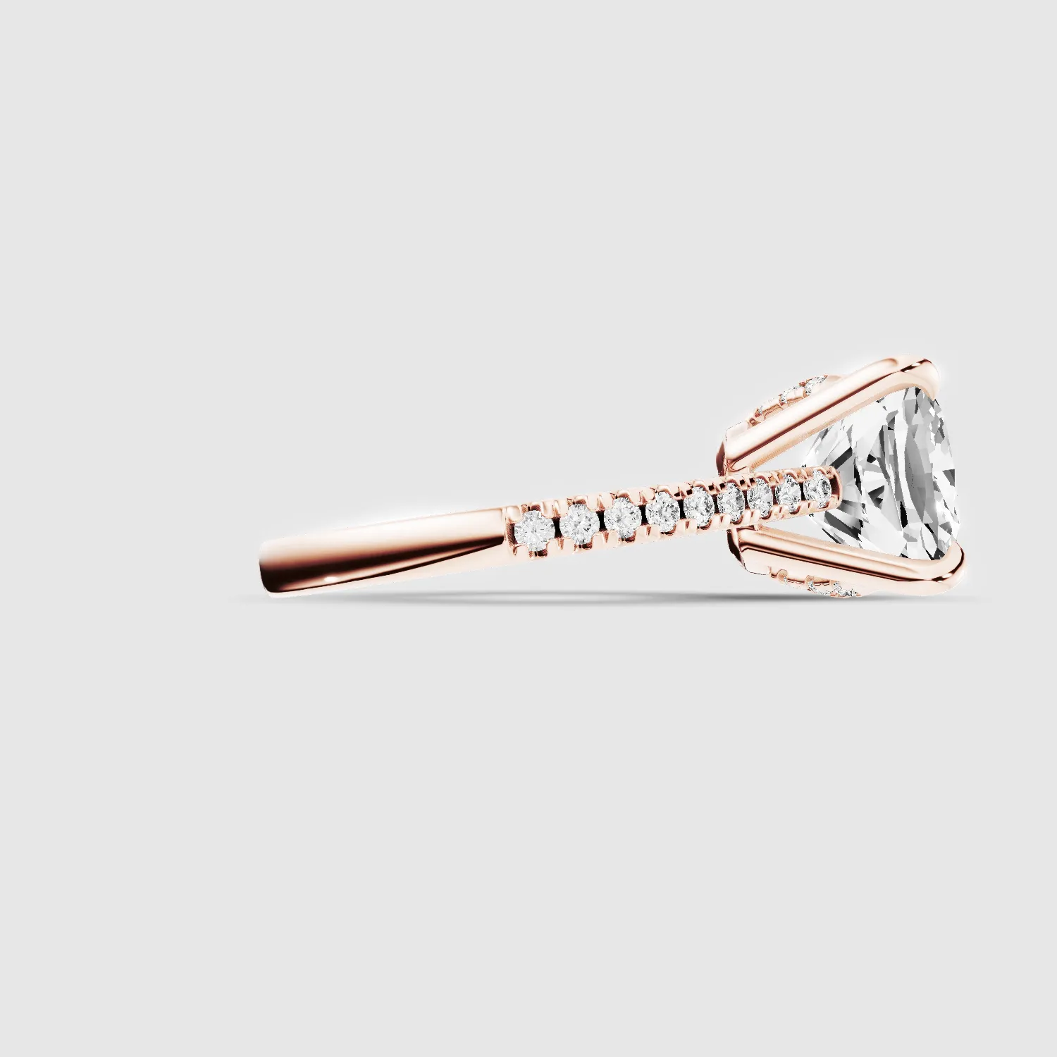 V-ictory Halo Solitaire Ring-Cushion