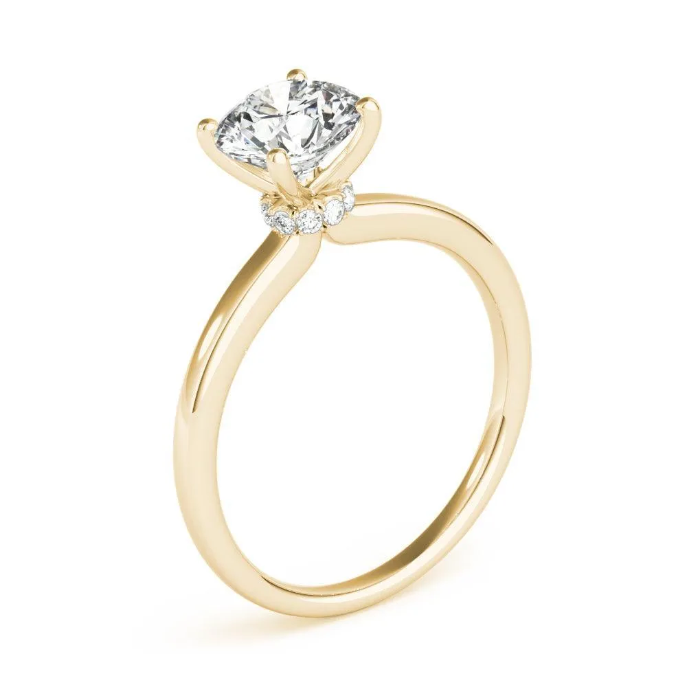 Vintage Charlotte Engagement Ring 1/2 Ct IGI Certified